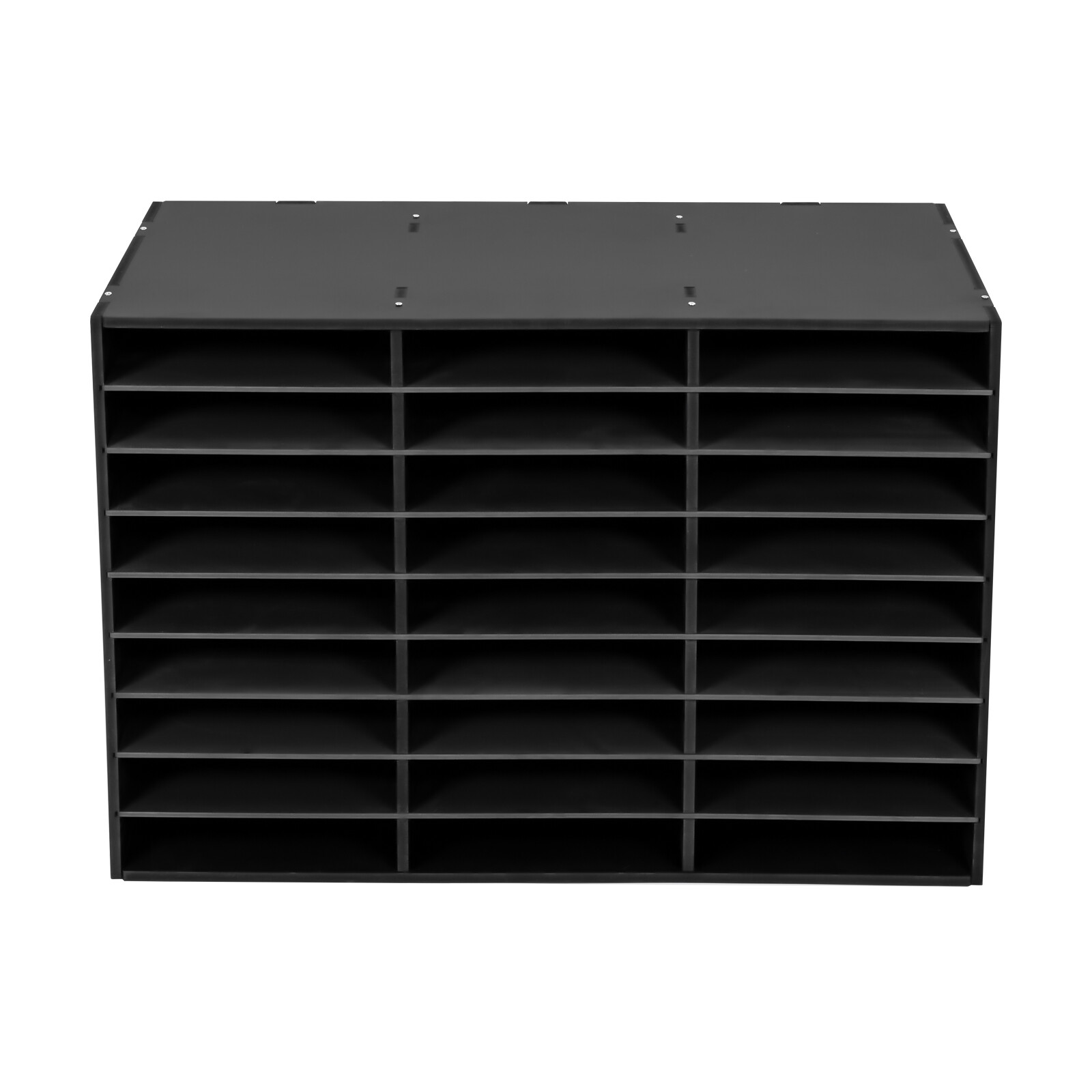 Modern 27 Slots File Storage Cabinet Literature Organizer Black 80*30.5*55.1cm