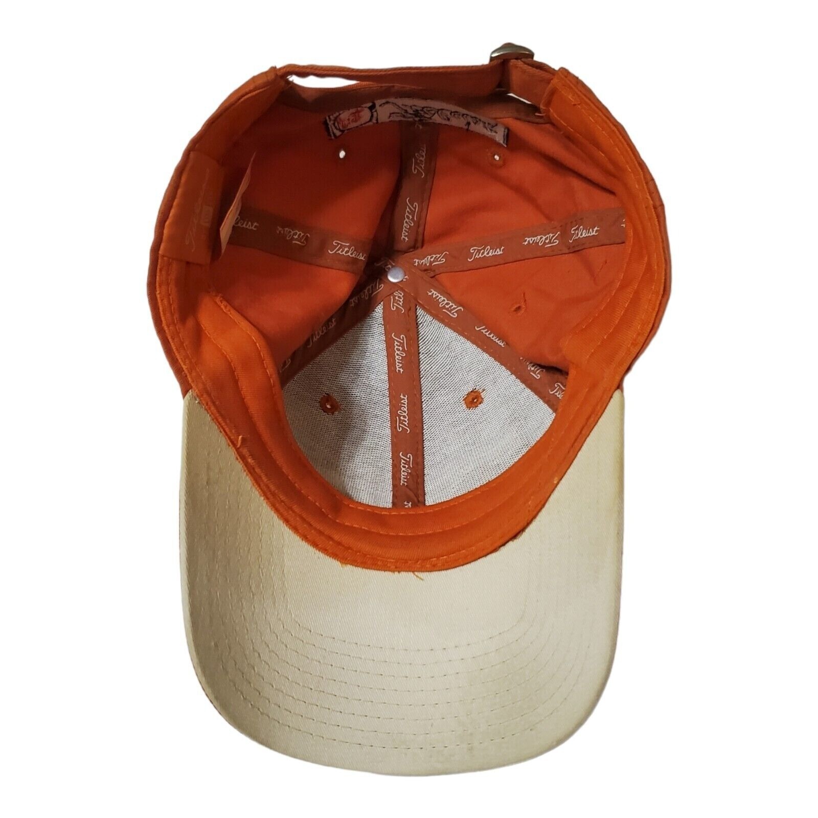 Titleist New Era Footjoy Golf Hat Cap Adjustable Orange Script Embroidered