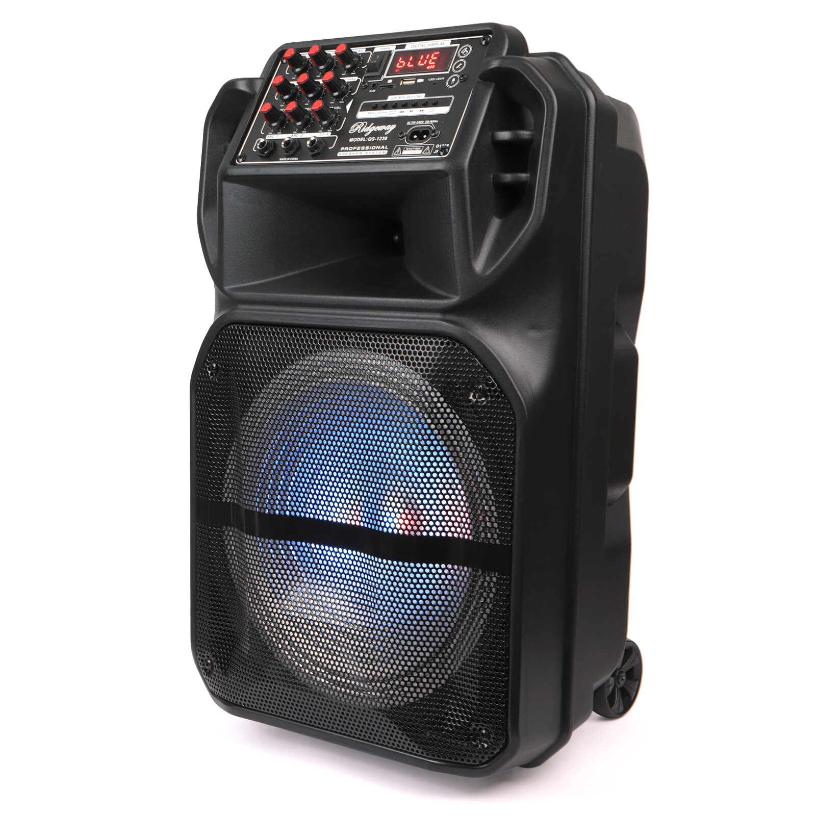 12'' Portable Bluetooth Speaker Heavy Bass Sound Party Speaker FM AUX w/ mic