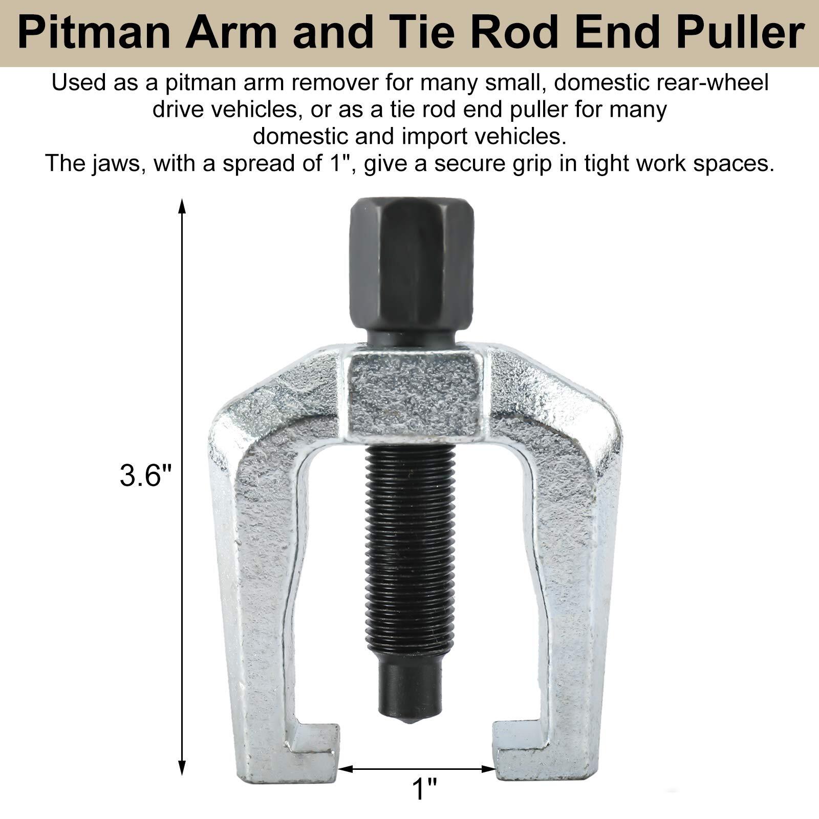 6PC Front End Service Tool Kit Ball Joint Tie Rod Set Pitman Arm Puller Remover