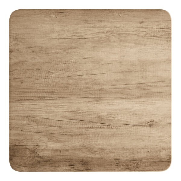 30'' Square Restaurant Table Top with Gray Wood Laminate Top Finish
