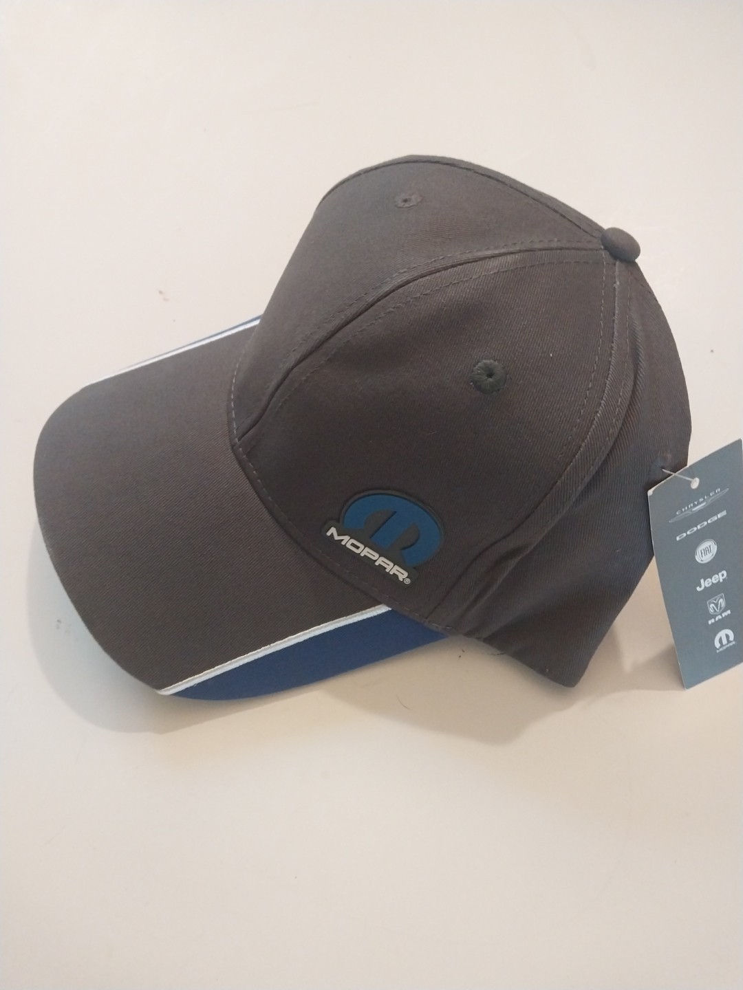 Mopar Baseball Cap Logo Car Auto Racing Hat Gray Official Licensed Fiat Chrysler