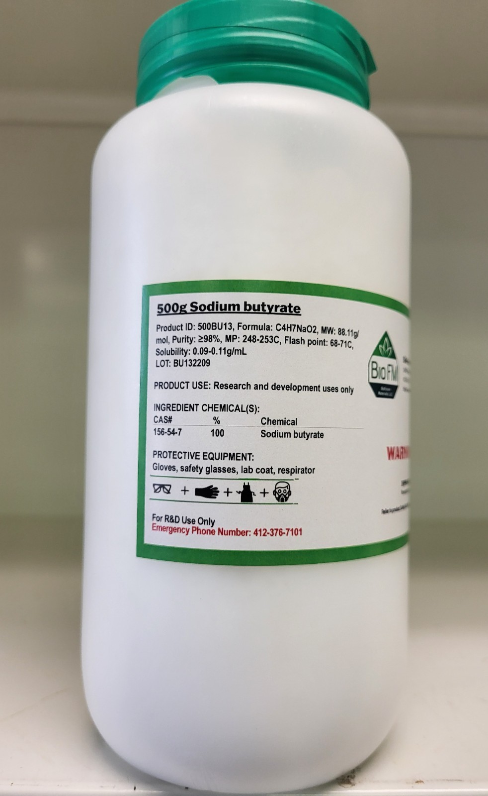 Sodium butyrate, CAS 156-54-7