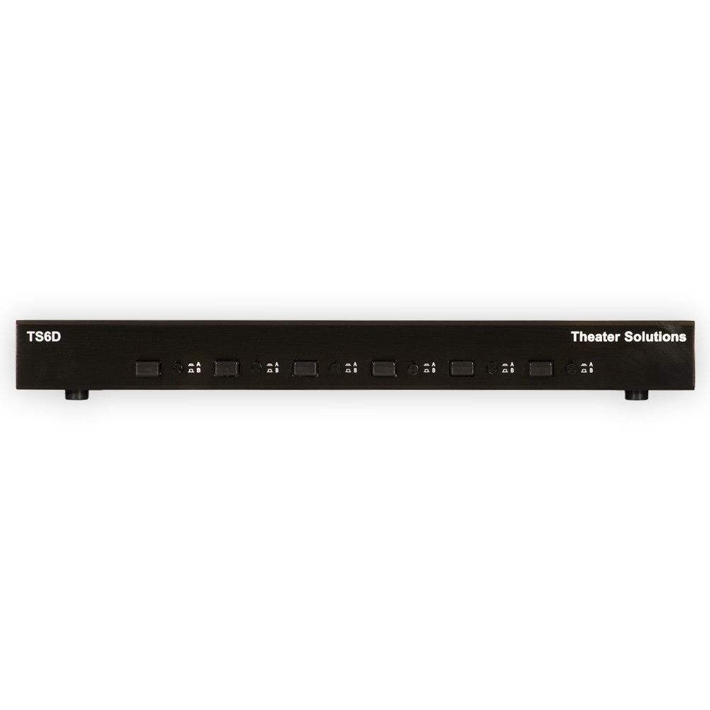 Theater Solutions TS6D Dual Input 6 Zone Speaker Selector Box for 12 Speakers