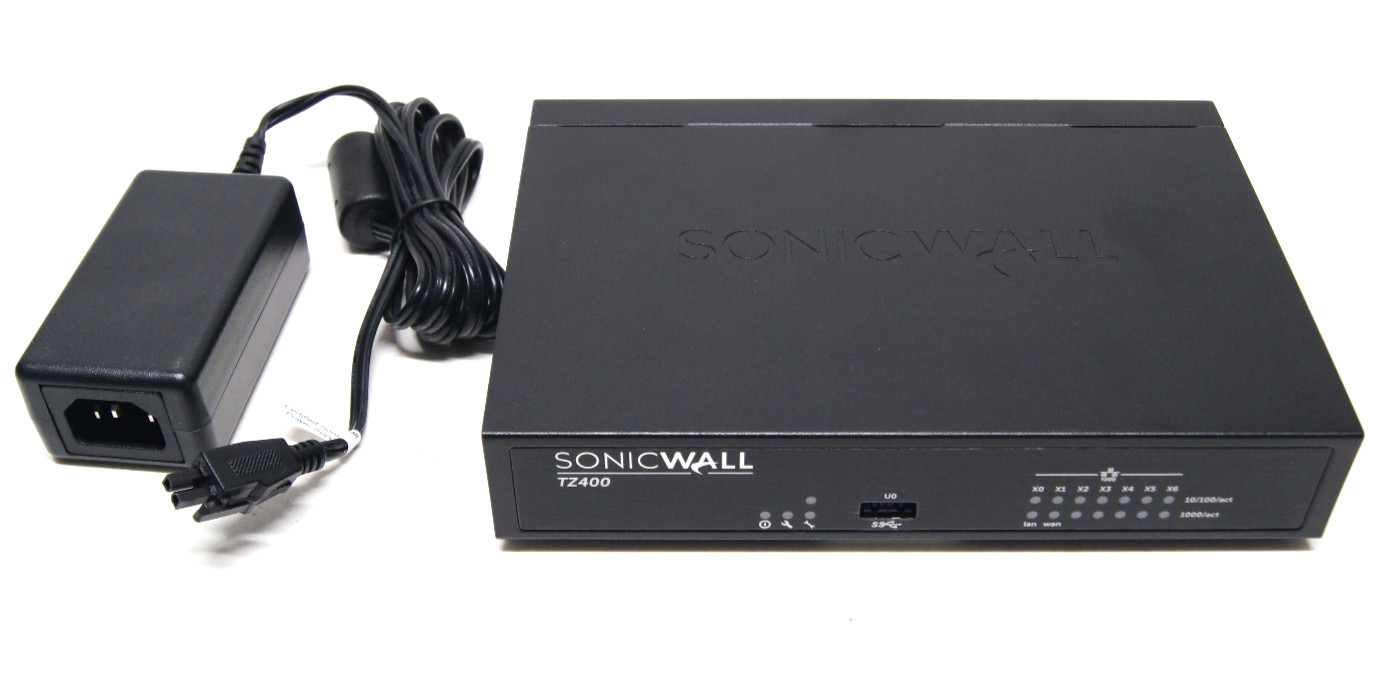 SonicWALL TZ400 Network Security Firewall APL28-0B4 w/ Power Adapter