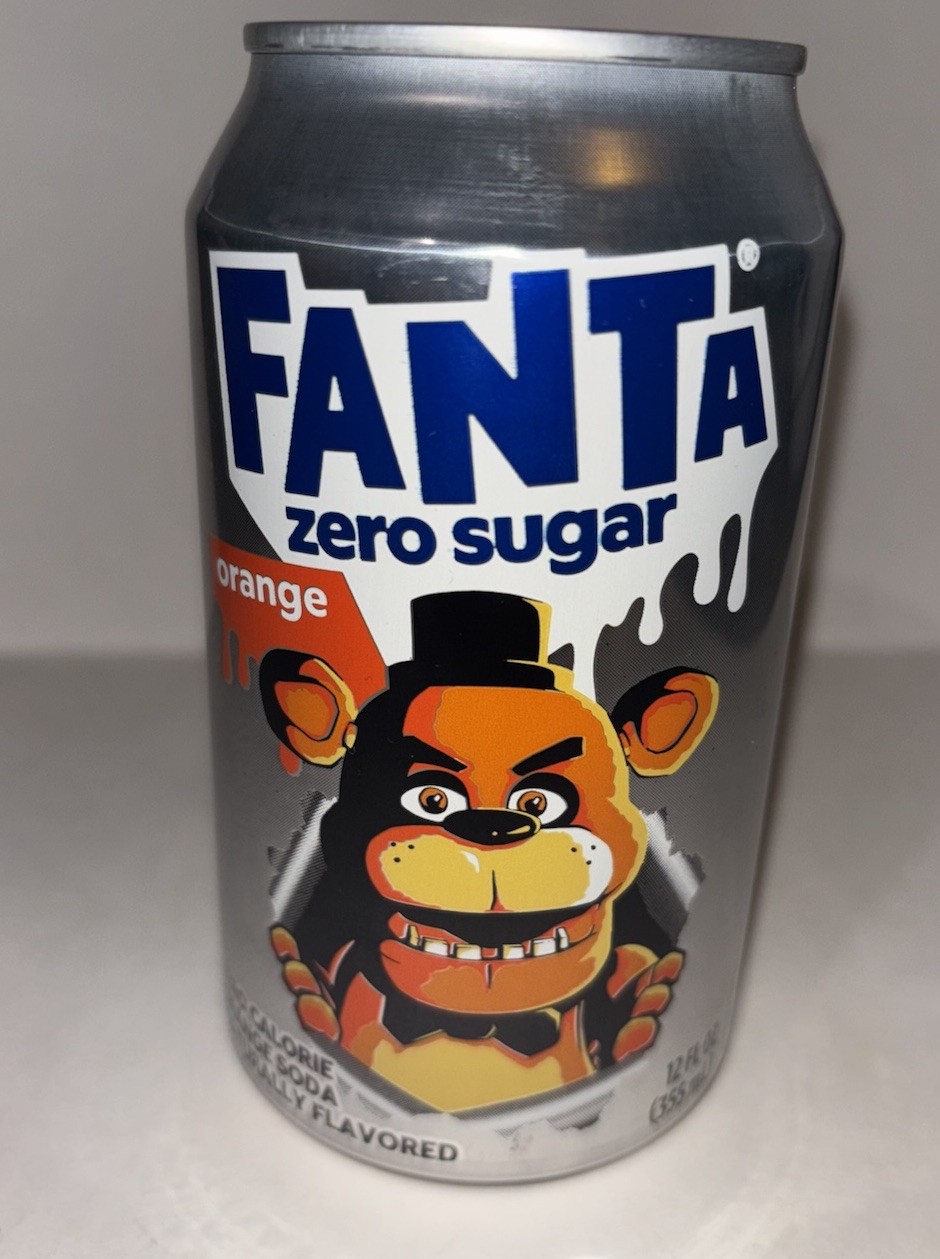 2025 Horror Limited Edition Diet Orange Fanta FNAF Freddy Flavored Soda 12oz Can