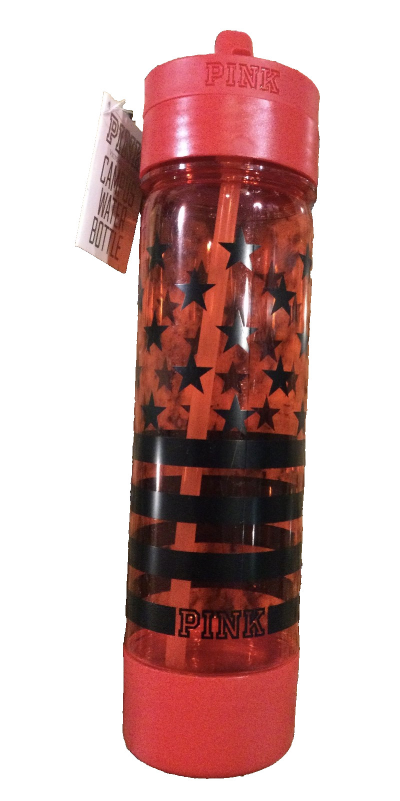 NEW Victoria's Secret Pink Campus Water Bottle Stars 24oz RARE