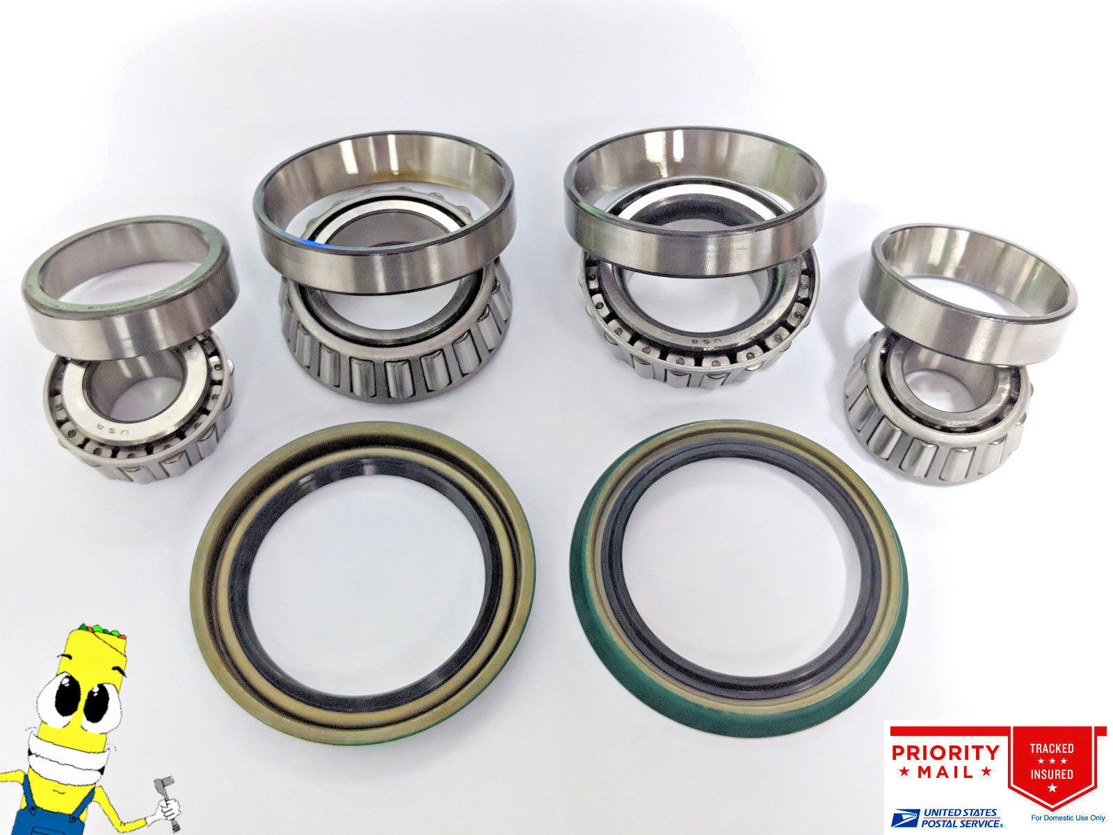 USA Made Front Wheel Bearings & Seals For FORD MUSTANG 1984-1993 w/5.0L Engine