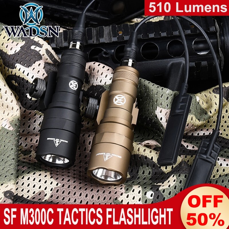 WADSN M300 M300C Tactical Flashlight 510 Lumens White Light Hunting SF Surefir