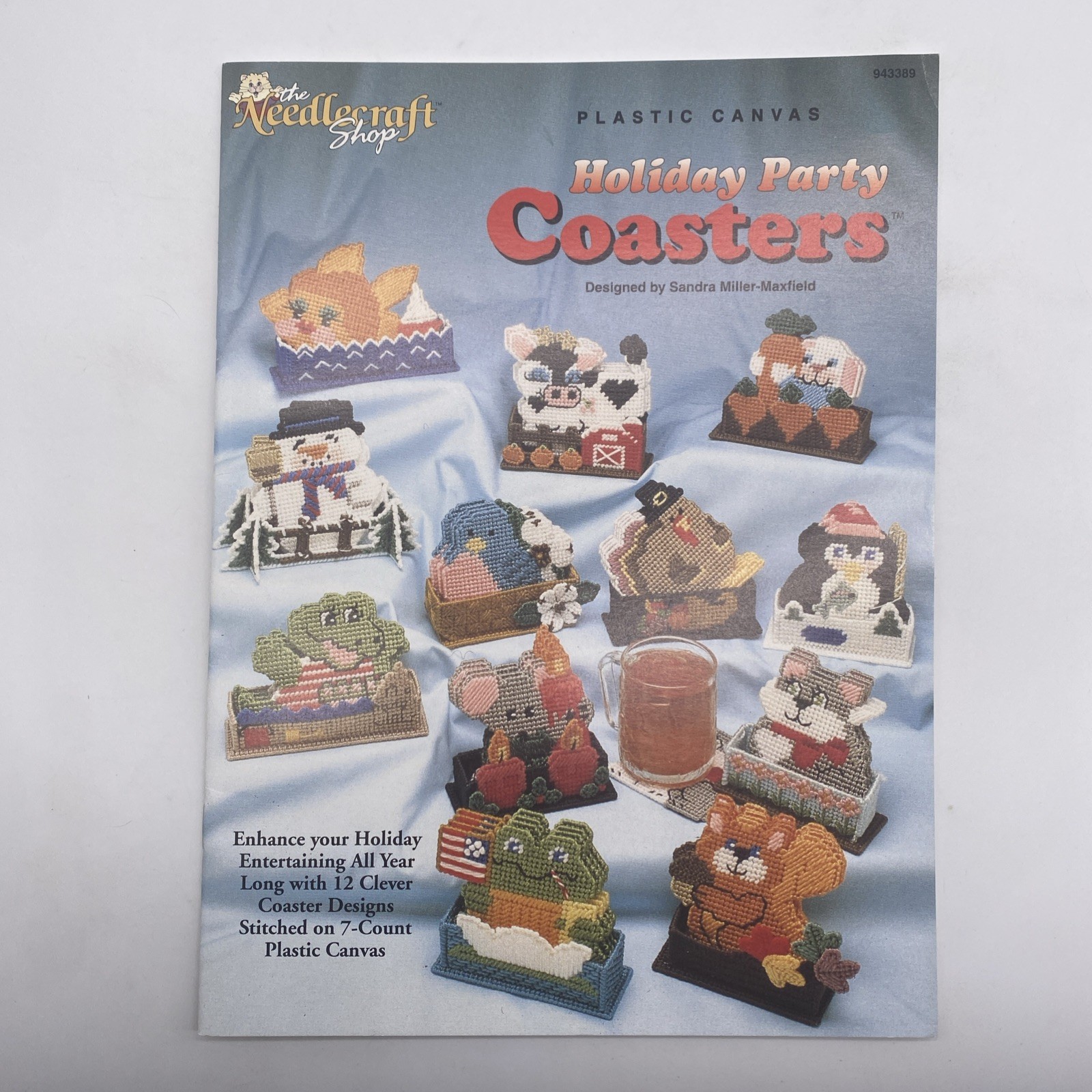 Needlecraft Shop Holiday Party Coasters Cross Stitch Pattern Booklet