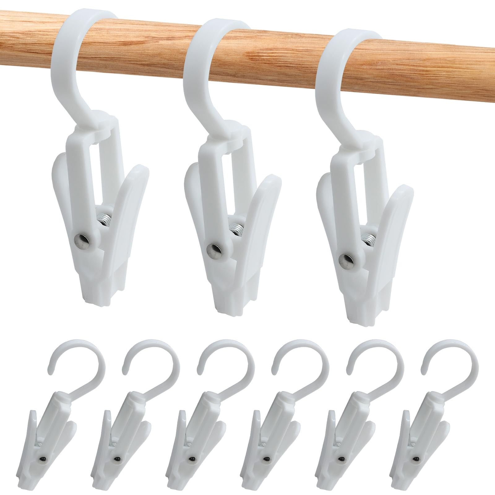 10 Pcs Super Strong Plastic Clothes Pins, Laundry Hook Clips, Boot Hangers fo...
