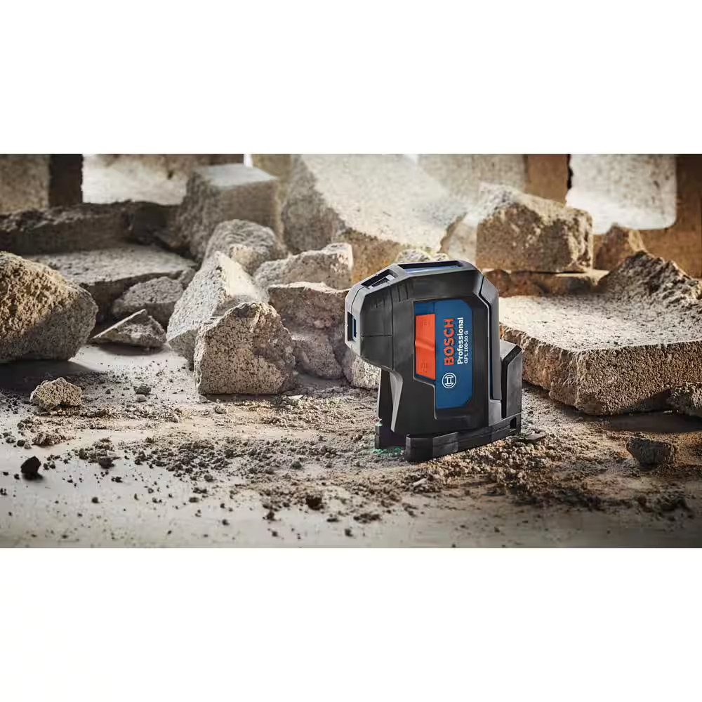 125 Ft. Green 3-Point Self-Leveling Laser with Visimax Technology, Integrated Mu