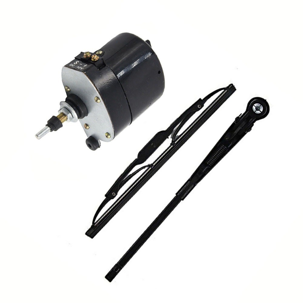 Windscreen Wiper Motor for Jeep for tractor 12V Black Suitable for ATVs