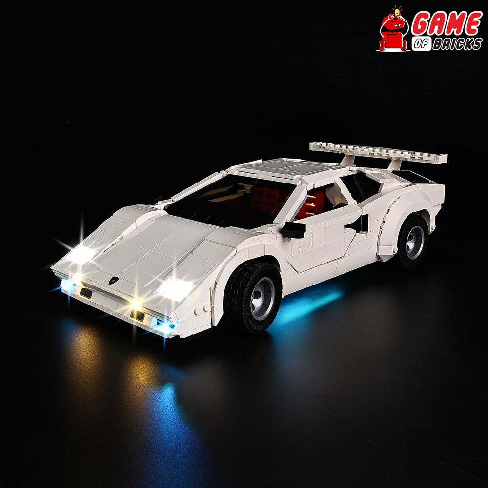 LED Light Kit for LEGO® Lamborghini Countach 5000 Quattrovalvole 10337 (Remote)