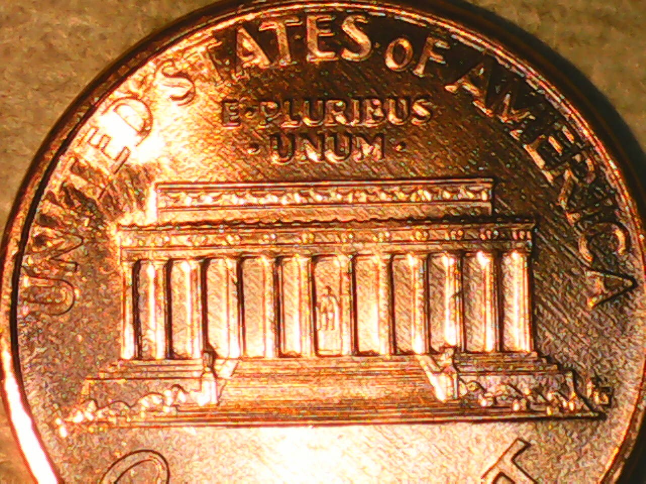 1995 Penny Die Chips Obverse