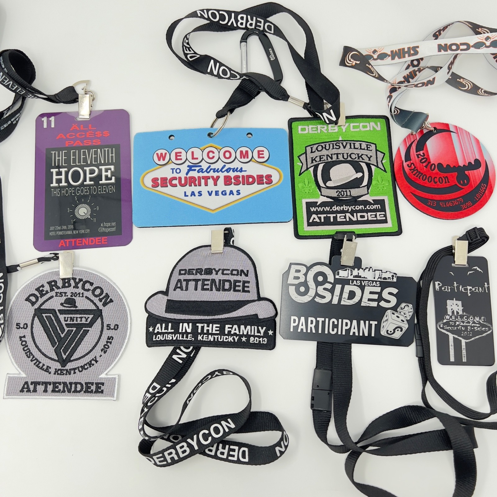 Hacker Badge Collection Derbycon Bsides Shmoocon