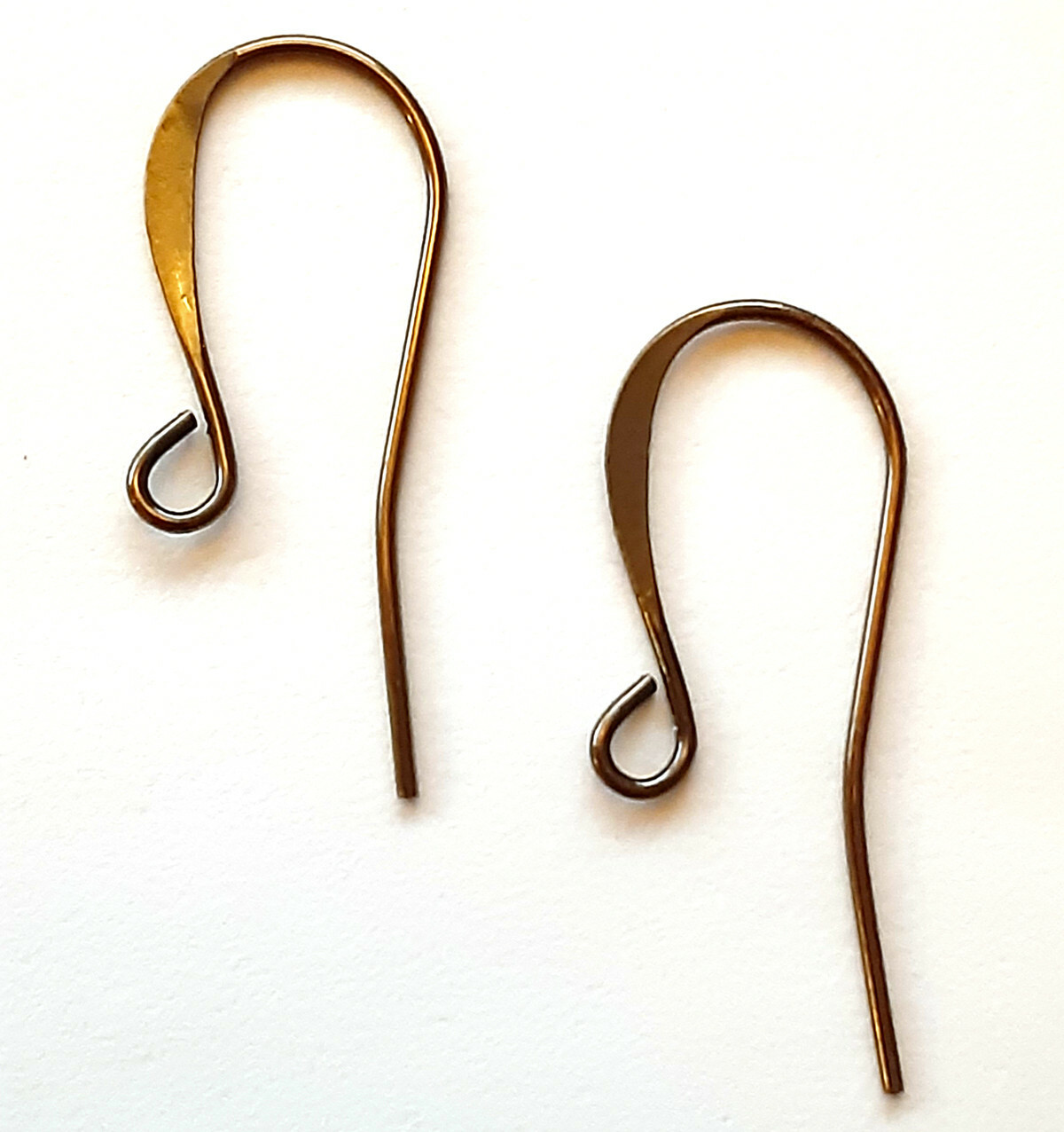 French Hook Earrings 26mm Long 43646 (144) Antiqued Brass Plated