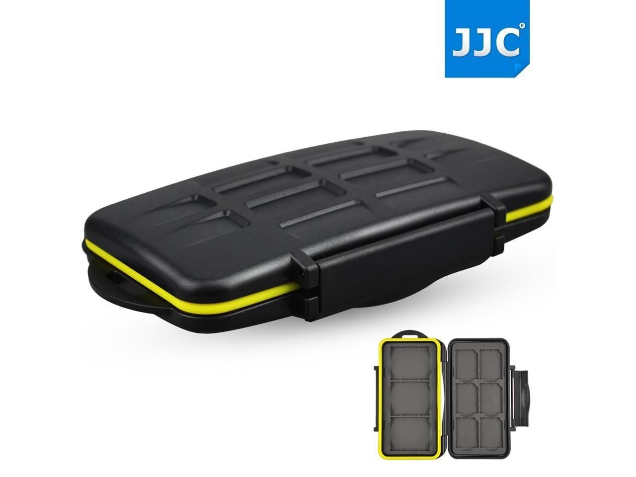 JJC MC-SD6CF3 Rugged Water-Resistant Memory Card Case fits 3x CF / 6x SD Cards