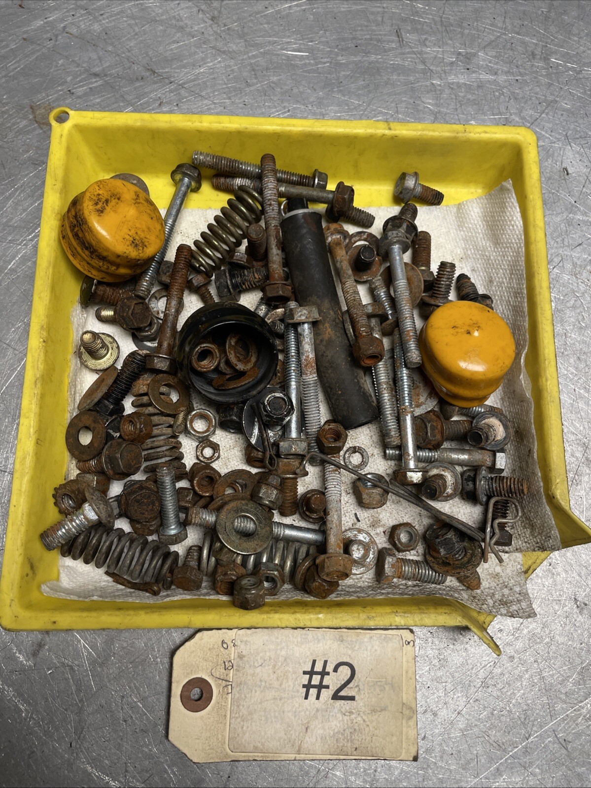 OEM GOOD USED 18HP BRIGGS OPPOSED 42A707-1238-01 MISC. HARDWARE FROM TEARDOWN