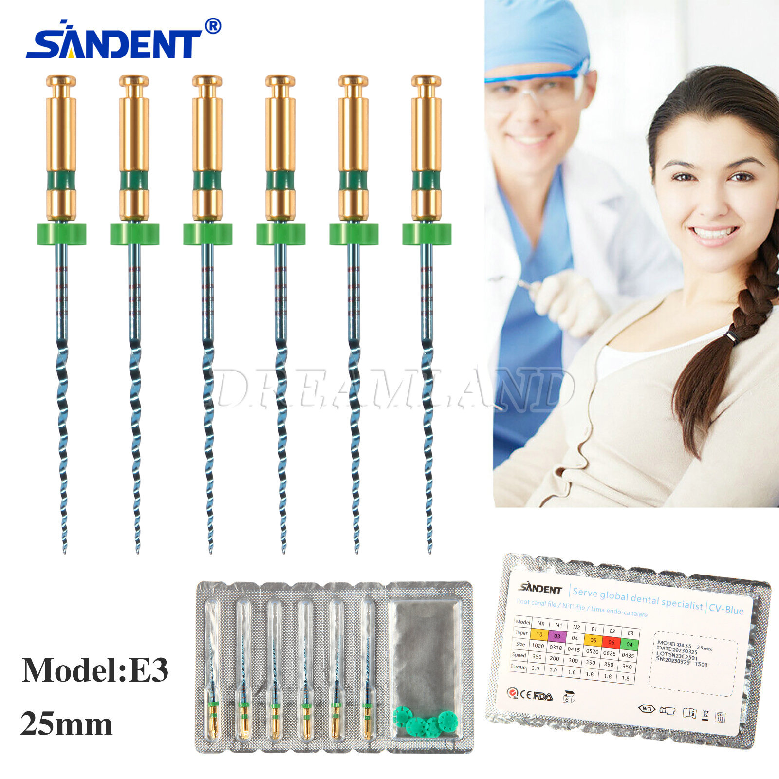 Dental Sybronendo Endo Buchanan Hand Plugger Tip Fill Obturation Size 0#,1#,2#