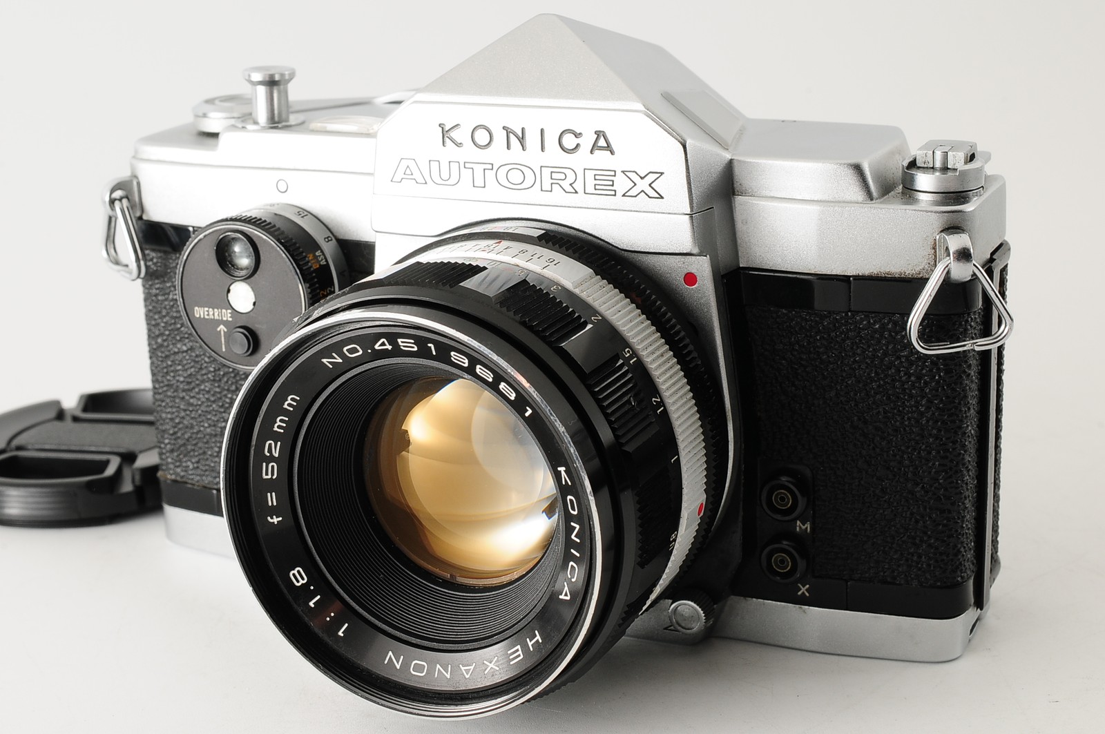 Exc+5 Konica Autorex Full & Half Frame SLR 35mm Film Camera 52mm f1.8 Lens JAPAN