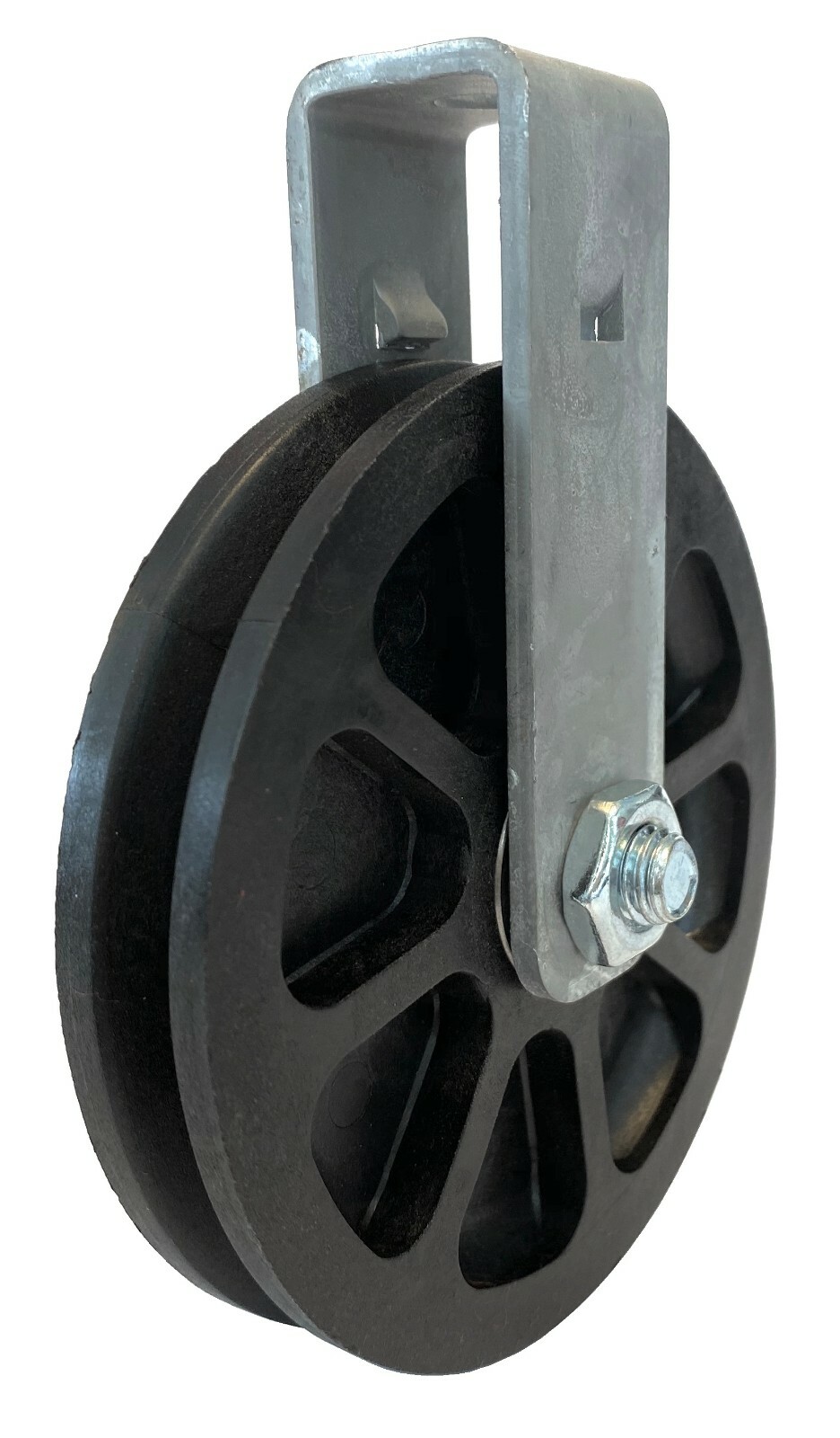 Cable Pulley with bracket, heavy duty / 4 inch (100 mm) Diameter