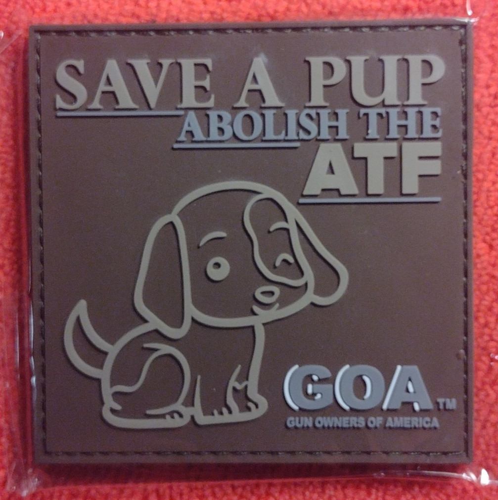 SAVE A PUP GOA Tactical Morale Patch SHOT-SHOW 2025 PVC H&L NIP FDE Brown Grey