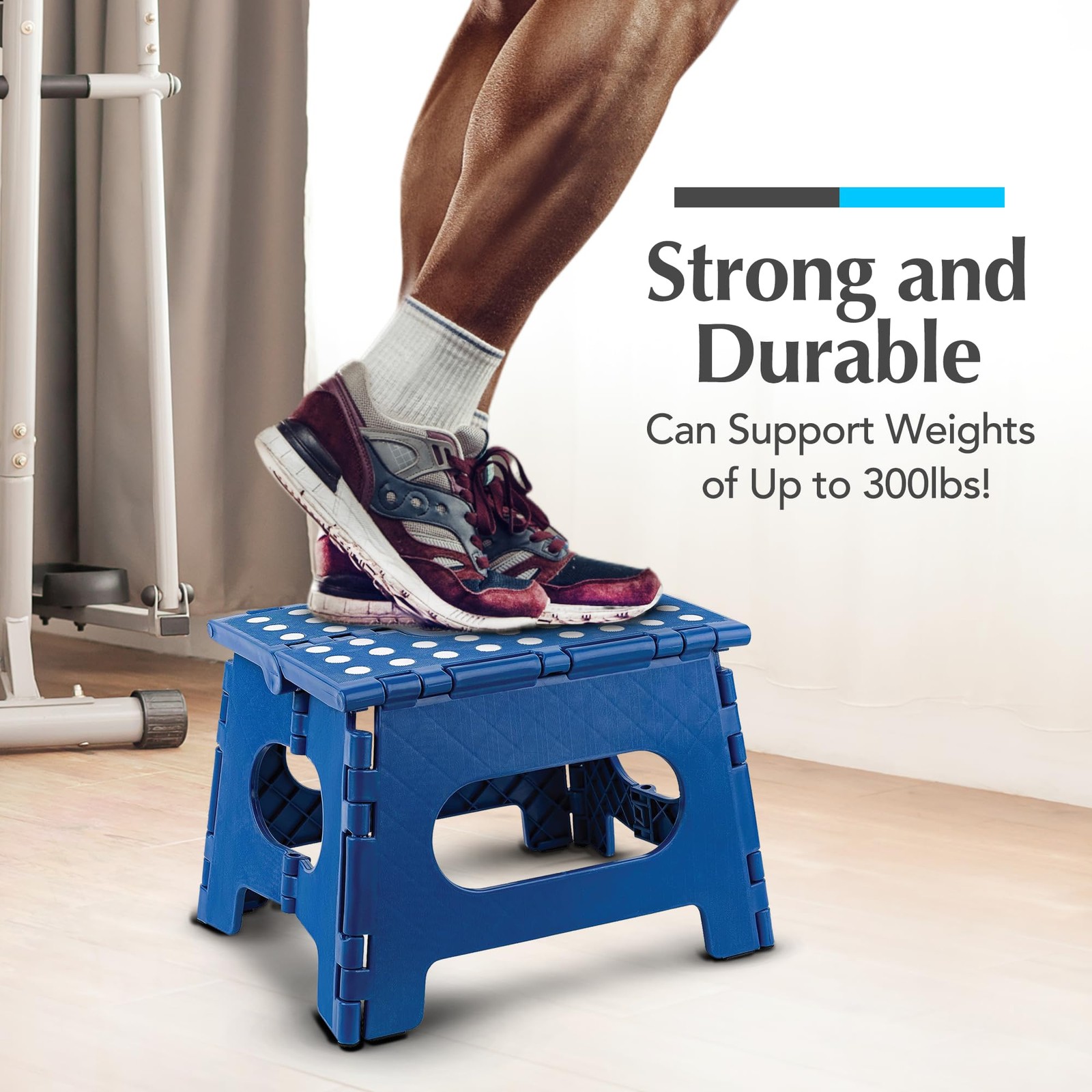 Folding Lightweight Step Stool - Sturdy Enough to Support Adults - Opens Easy...