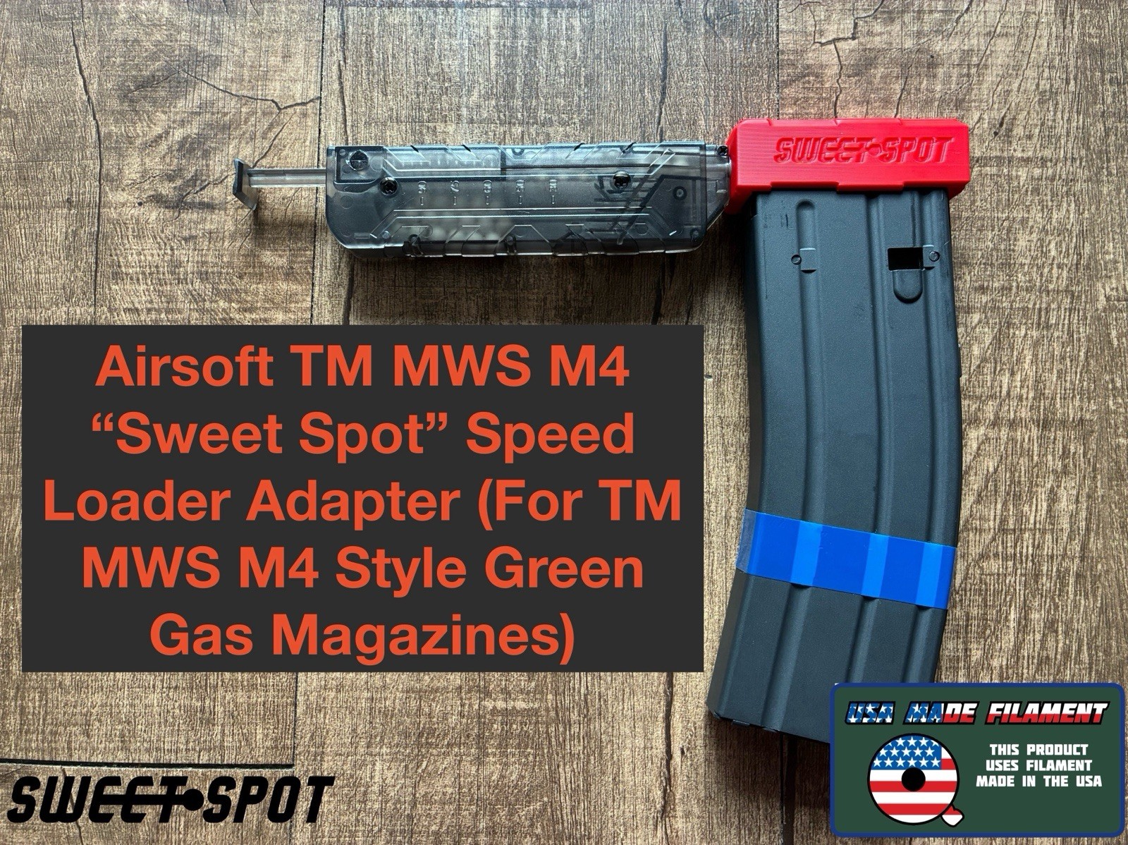 Airsoft TM MWS M4 “Sweet Spot” Speed Loader Adapter (For Green Gas Magazines)