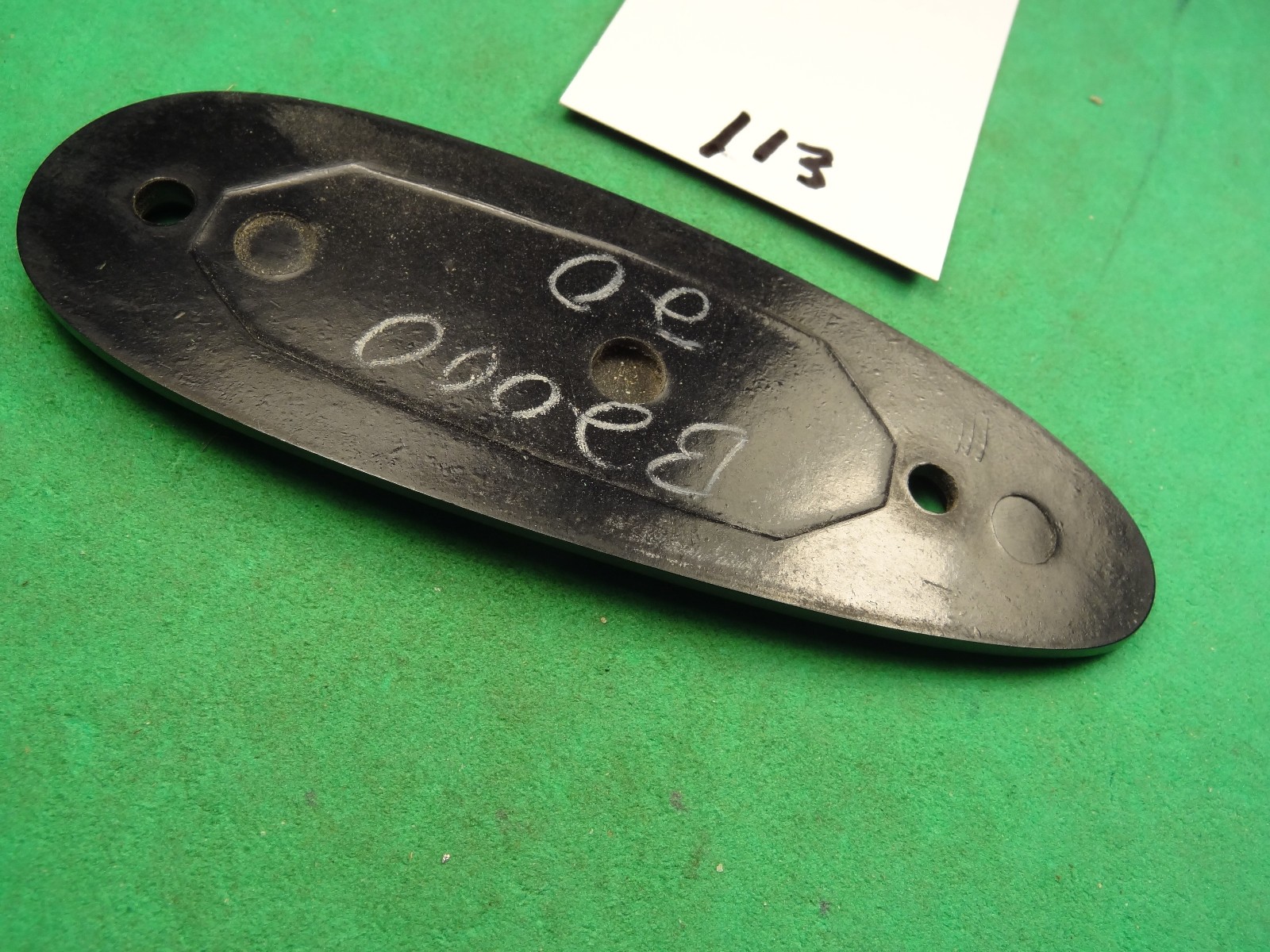 Browning Automatic FN Buttplate 1.70" x 5.04" Curved Plastic #113