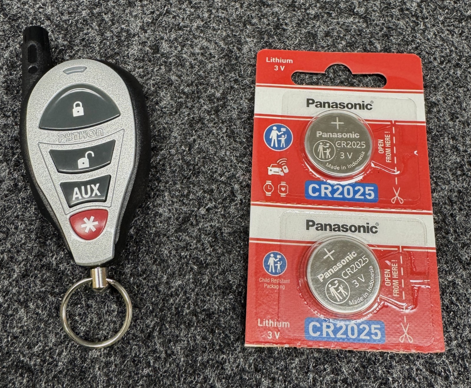 Python 7641P Remote Control Fresh batteries in remote with 2 extra included