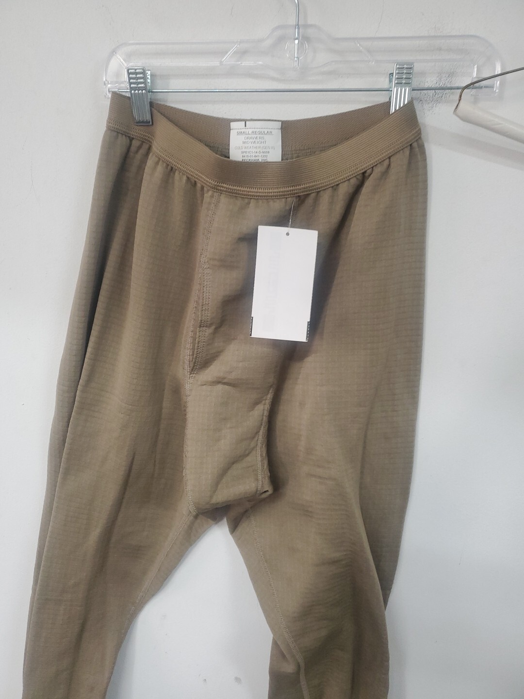 Cold Level 2 Cold Weather  Bottoms Grid Waffle Fleece pants small  Regular
