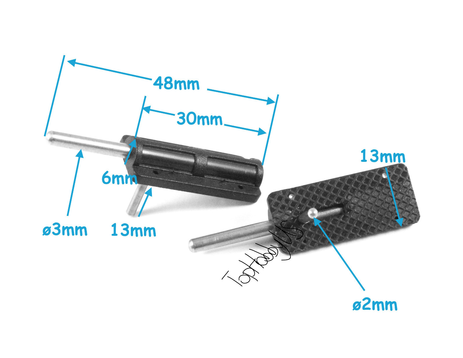 2PCS Black Canopy Hatch Latch Spring Lock RC Plane Airplane (US SELL SHIP)