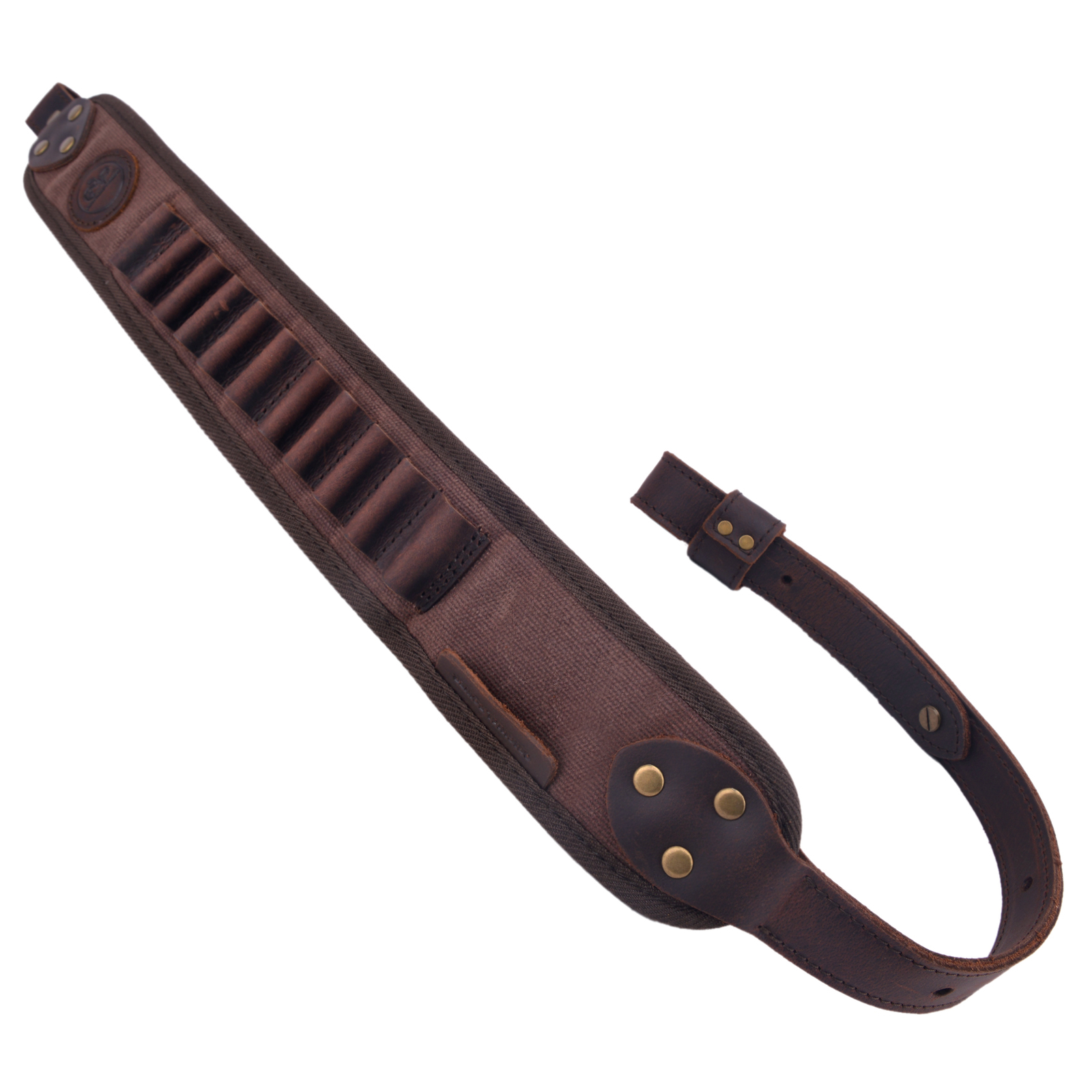 Leather Canvas Rifle Sling Shotgun Shell Slots Straps For .30/30 .308 12GA .22LR
