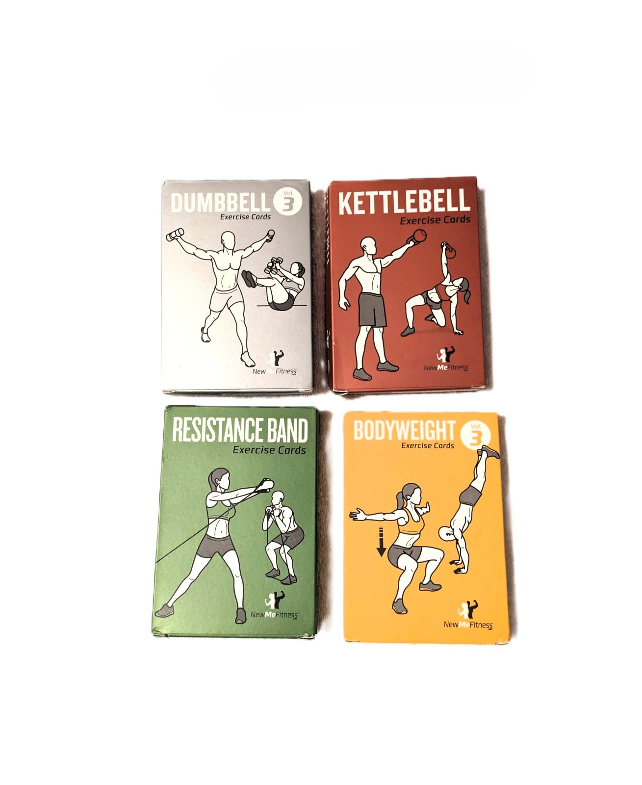 New Me Fitness Workout Cards – Dumbbell • Kettlebell • Bodyweight-Easy- gym