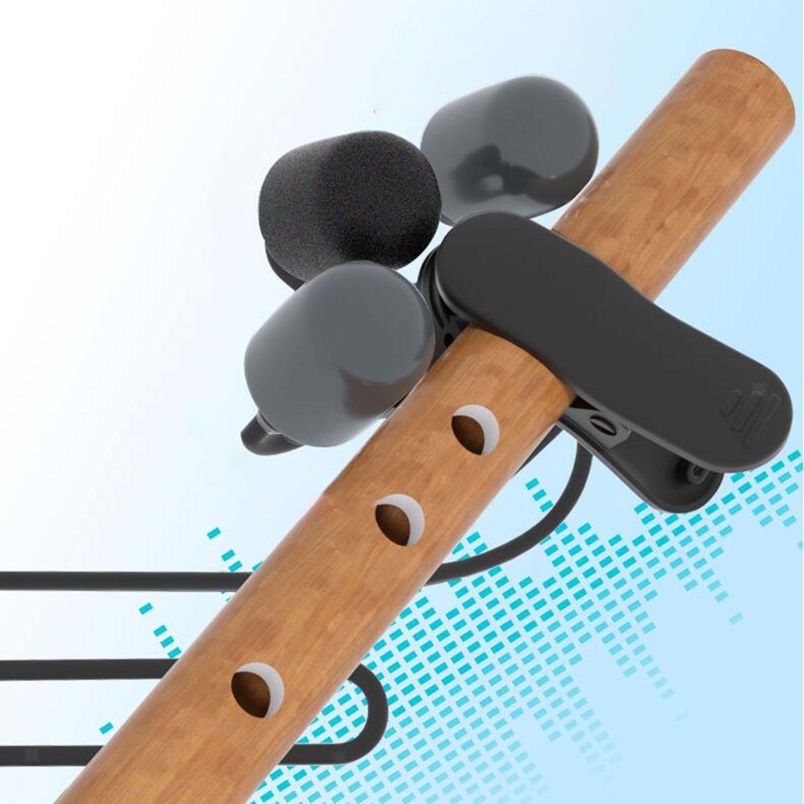 Wired Microphone for Wind Instruments Flexible , Black for Live Performances