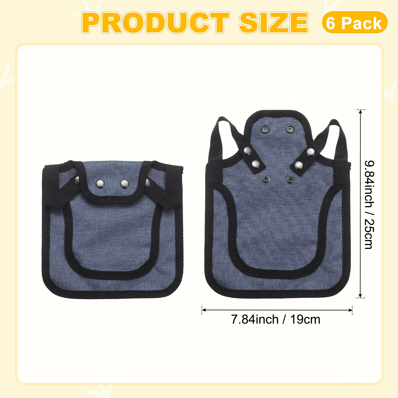 6-Pack Chicken Saddle with Adjustable Strap for Hens [Lavender]
