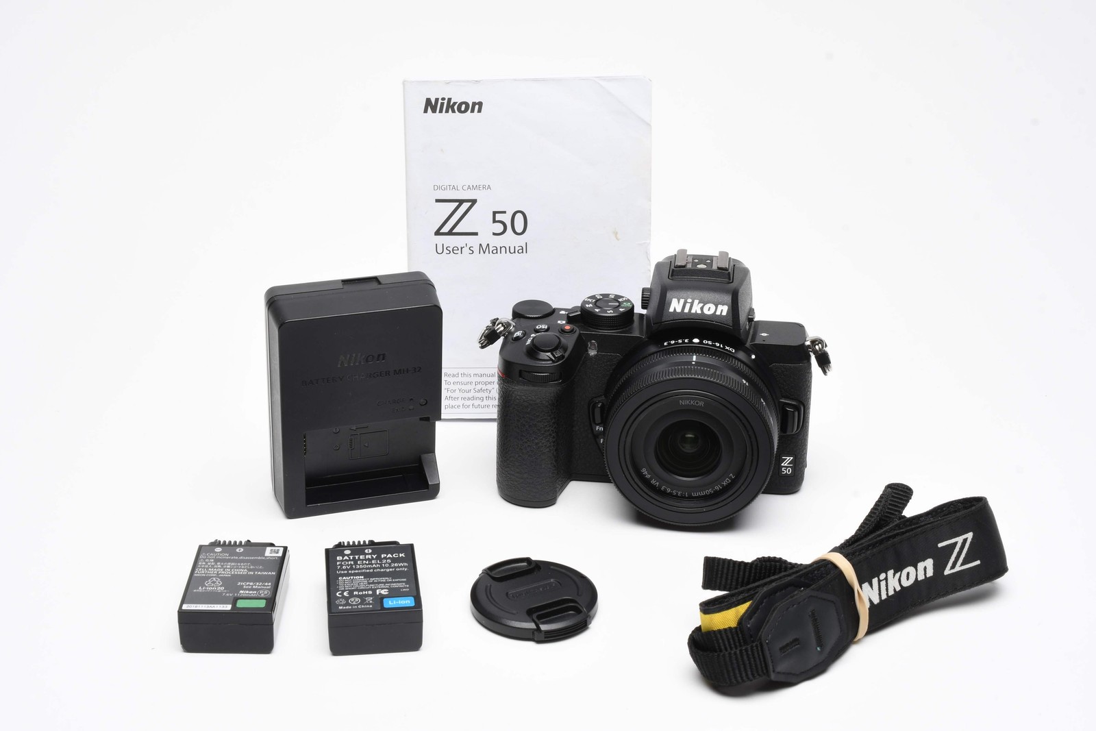 Nikon Z50 Mirrorless w/16-50mm f3.5-6.3 DX zoom, 2batts, charger, 4239 Acts!