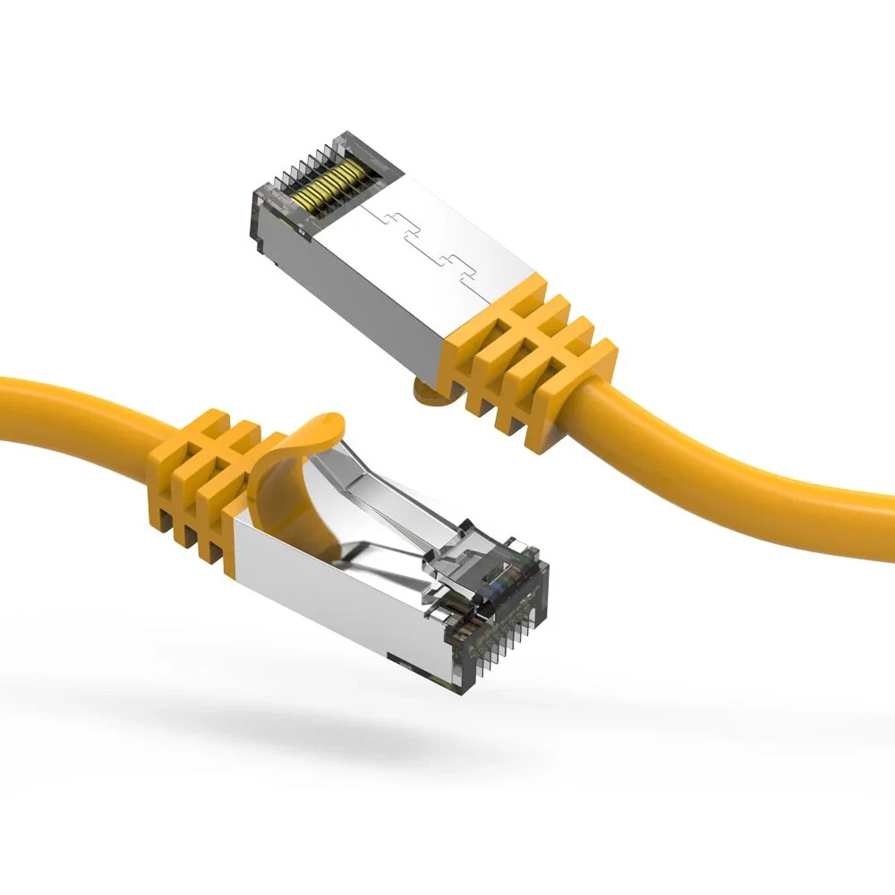 2Ft CAT8 S/FTP Ethernet Network Cable Yellow 26AWG