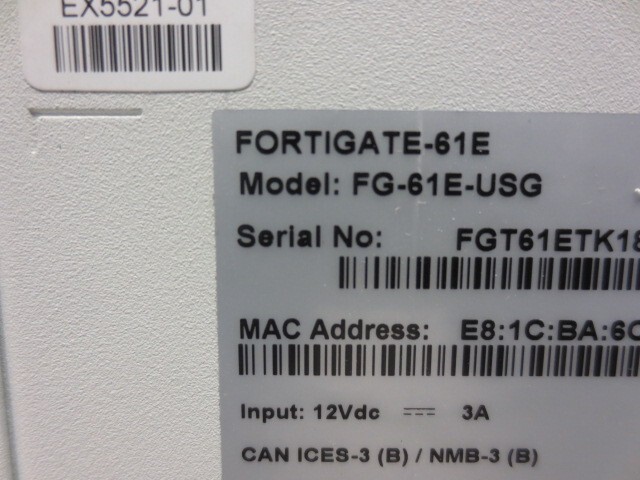Fortinet FG-61E-USG Fortigate-61E Network Security Firewall Appliance G2U