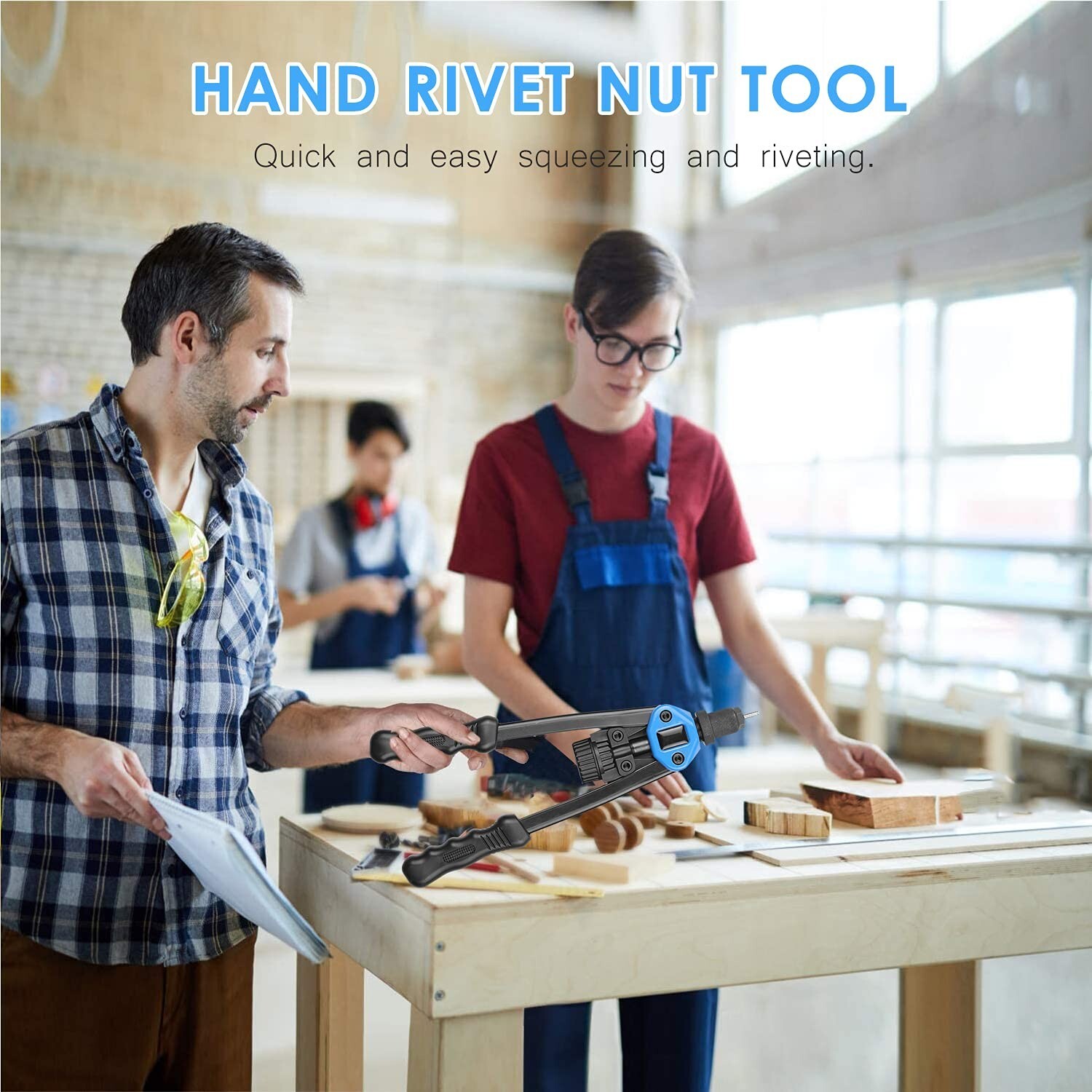 Rivet Gun Kit Rivnut Thread Setting Tool Nut Setter NutSert Metric SAE Riveting