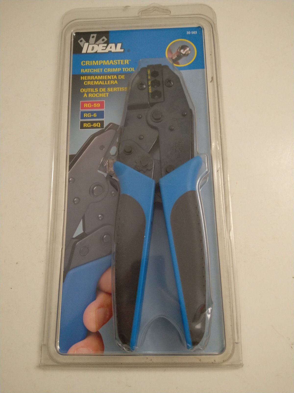 Ideal CrimpMaster 30-503 Crimper, Ratchet Crimp Tool Rg-59, Rg-6, RG-6Q