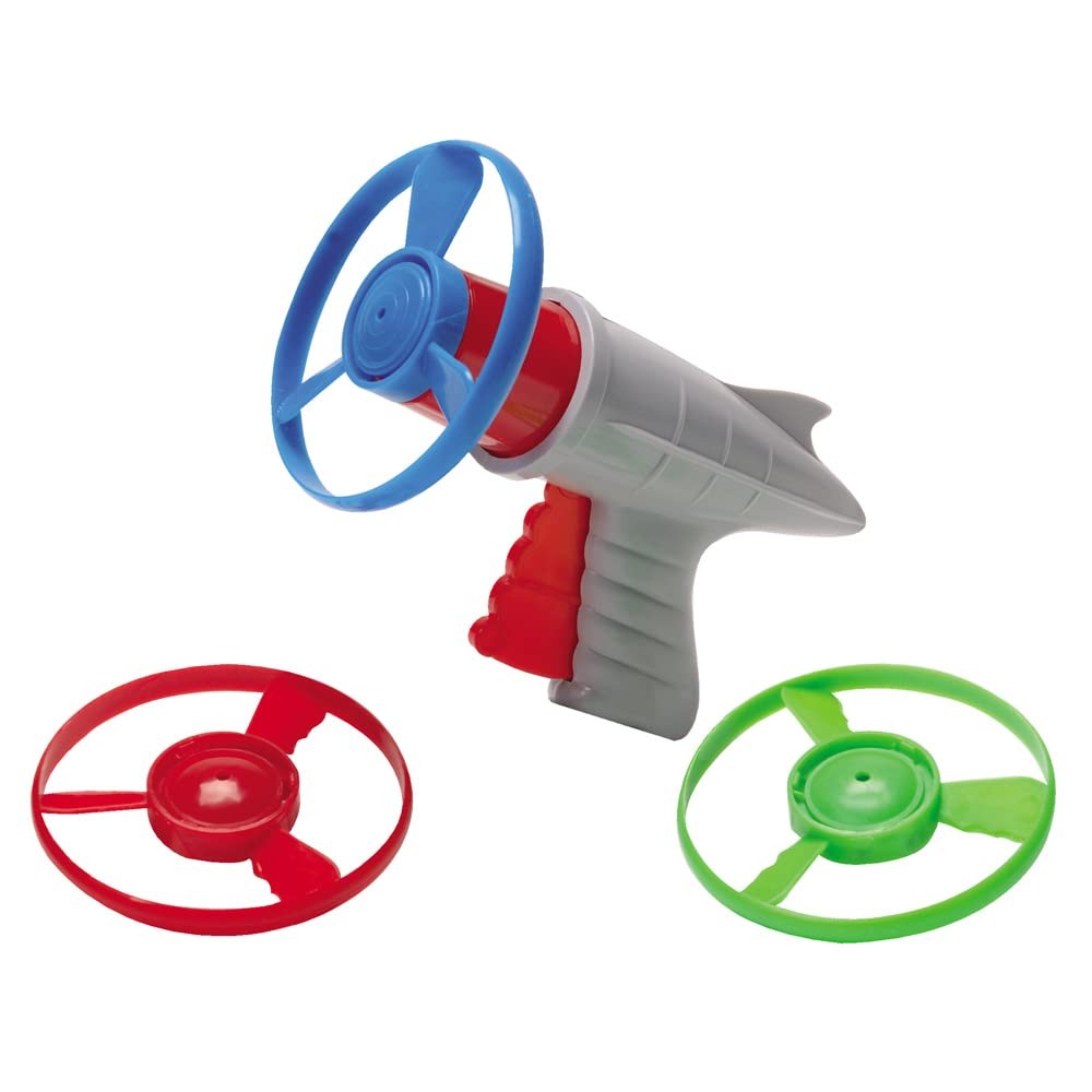 Schylling Lunar Launcher Toy Multicolor Spinning Discs Soar Up to 65 Feet