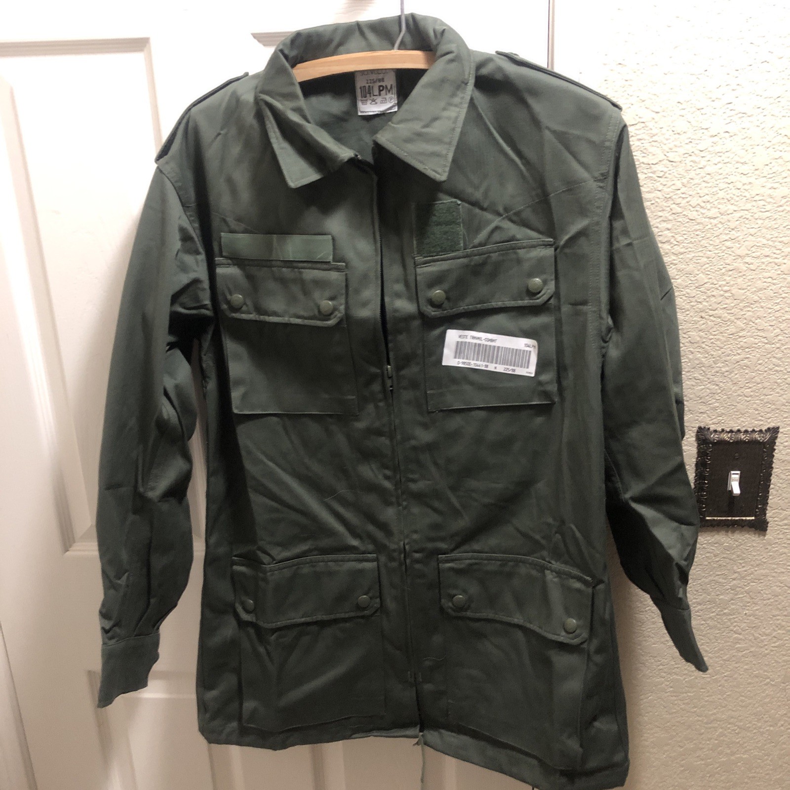 Vintage Military SO.VI.CO. VILLENEUVE France Army Jacket, 1988