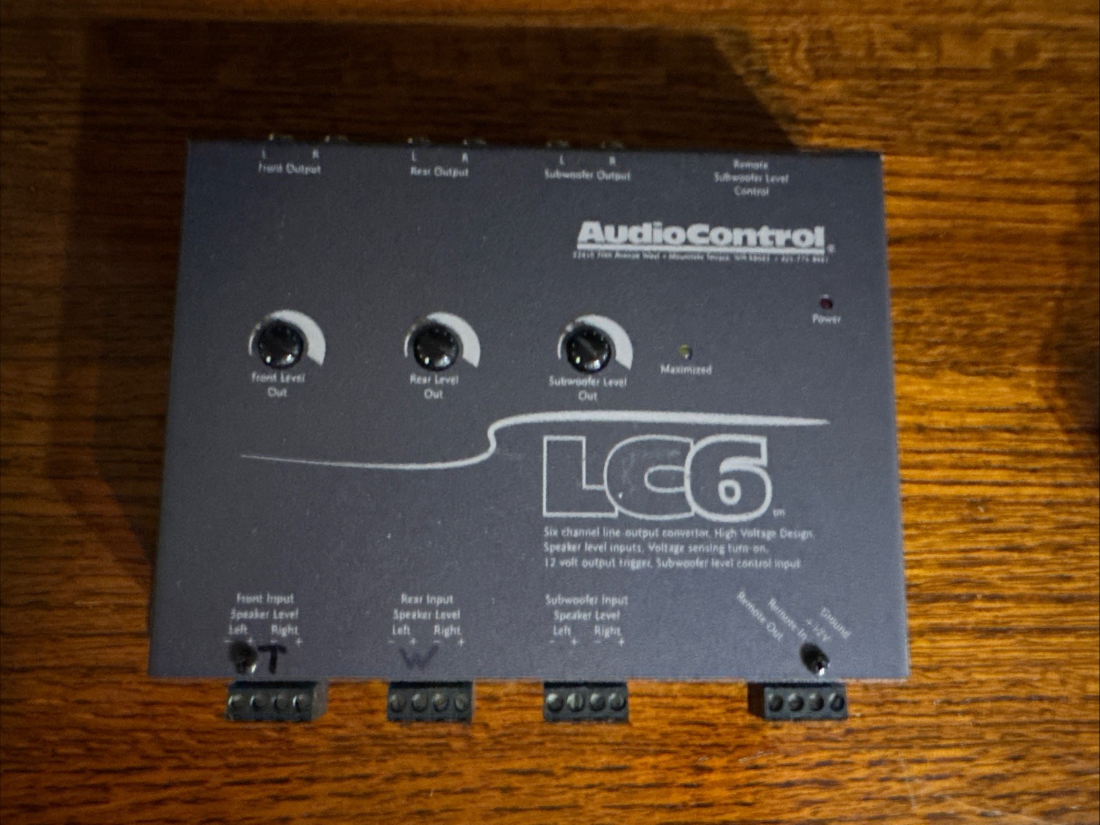 Audio Control Lc6 6 CH LINE OUT CONVERTER High Voltage Design