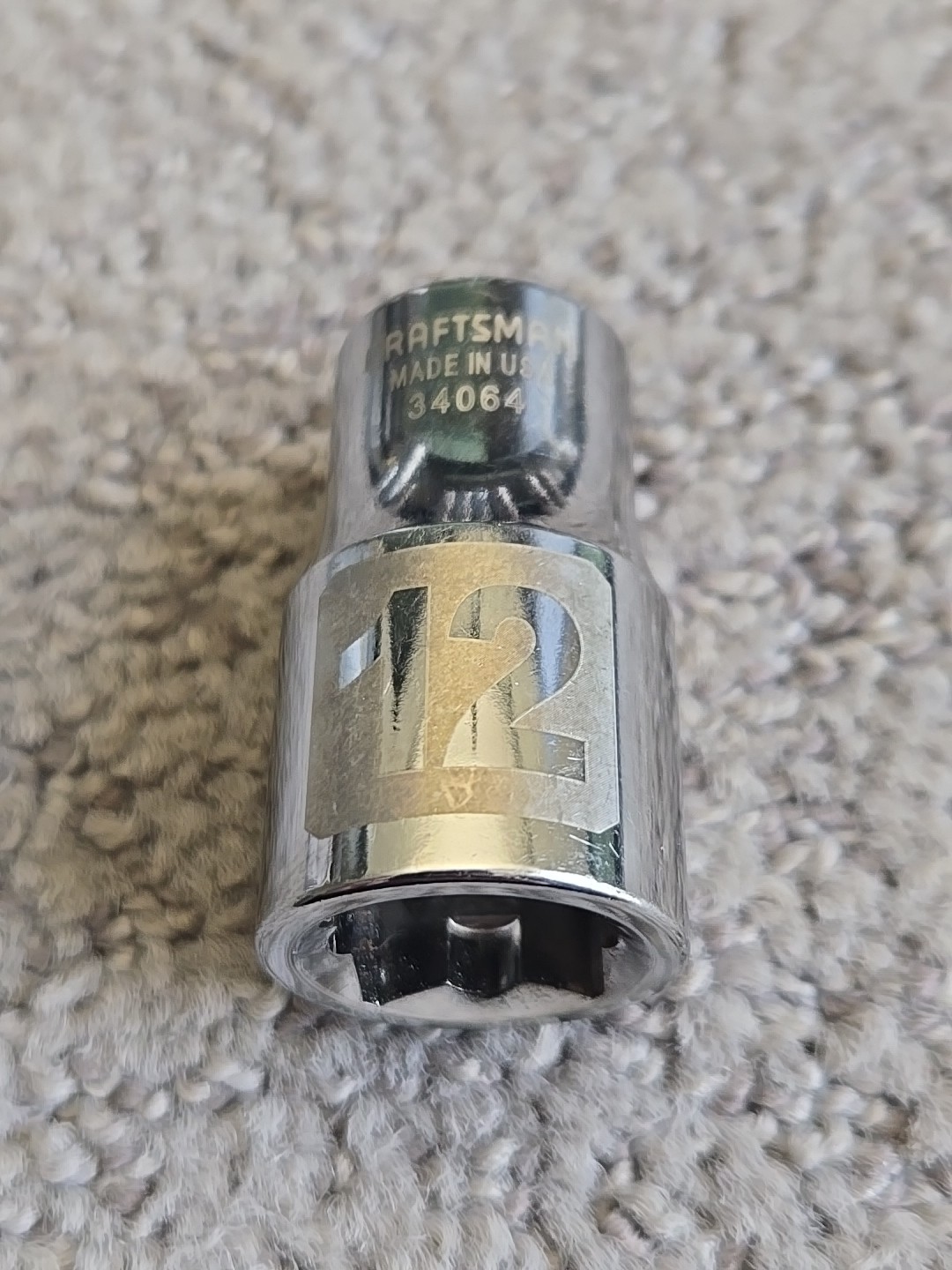 Craftsman 34064 12mm 12pt Socket 1/2" Drive Easy Read Series USA 4408