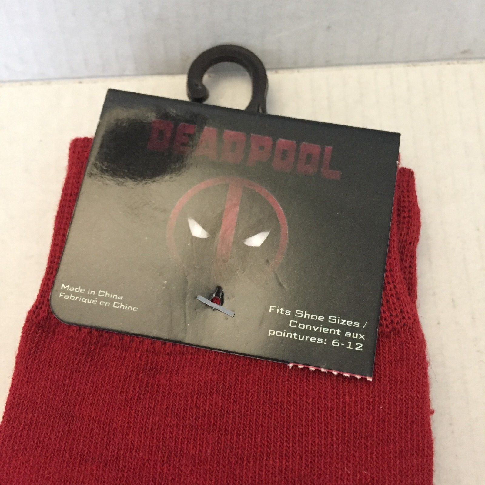 NEW Marvel Deadpool Unisex Crew Socks Size 6-12