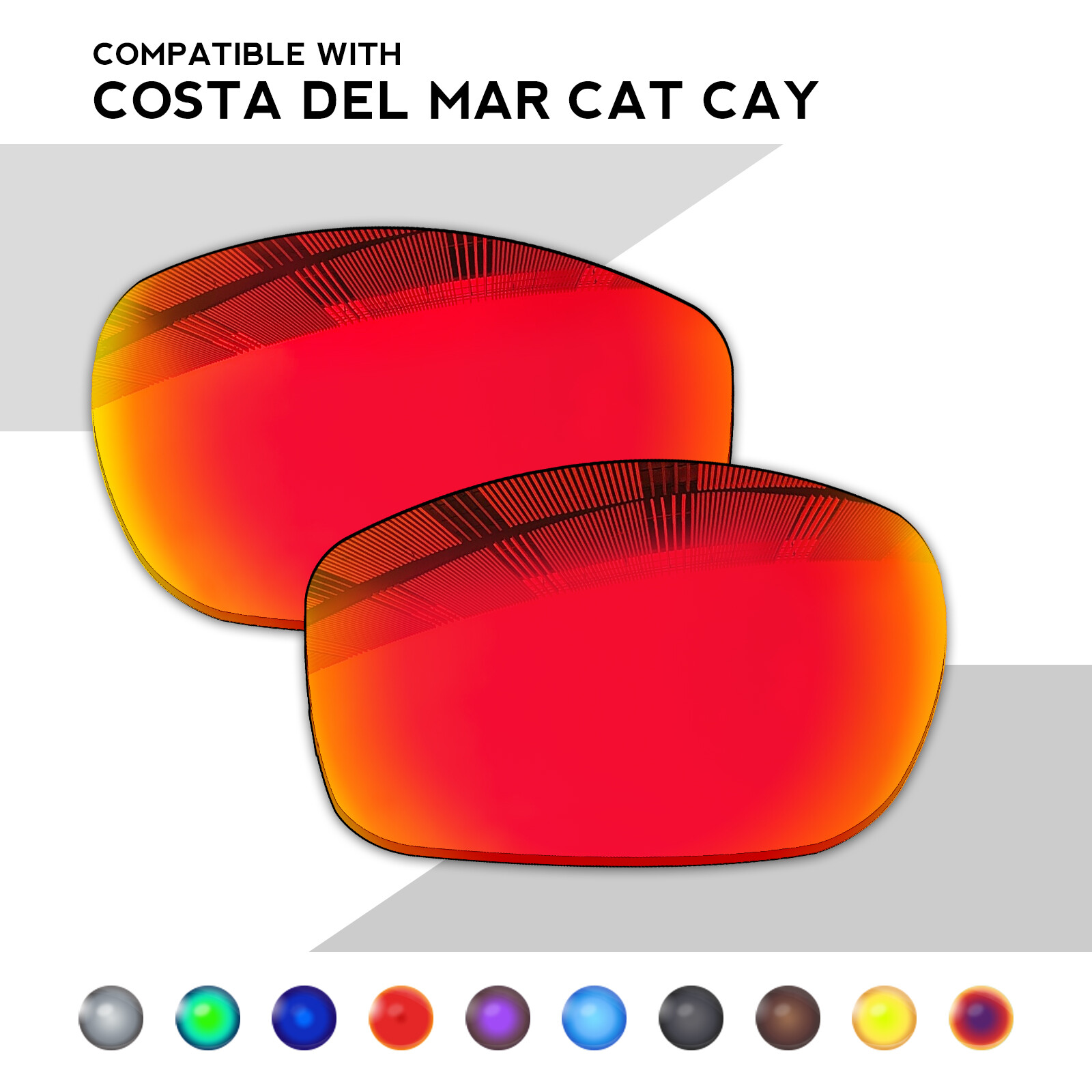 Wholesale POLARIZED Replacement Lenses for-Costa Del Mar Cat Cay