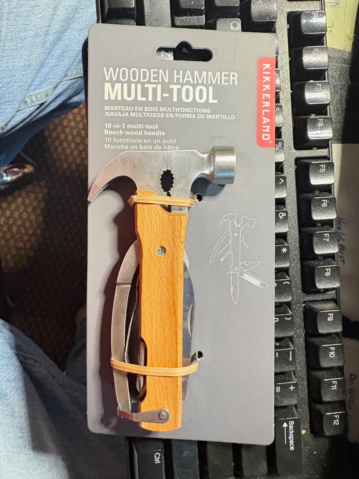Kikkerland 10-in-1 Wood Hammer Multi-Tool New In Package BRAND NEW