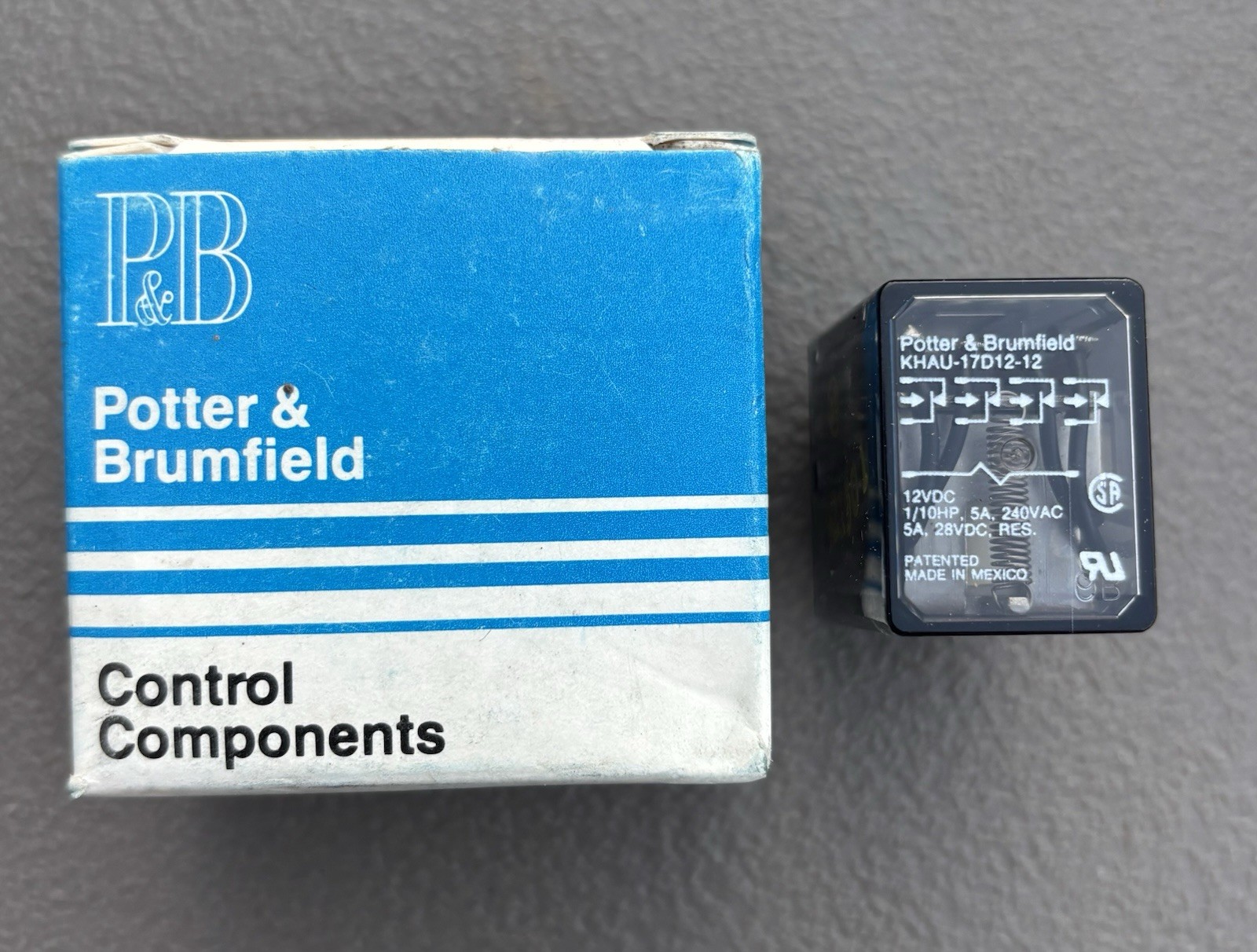 ONE NEW POTTER & BRUMFIELD POWER RELAY KHAU-17D12-12.
